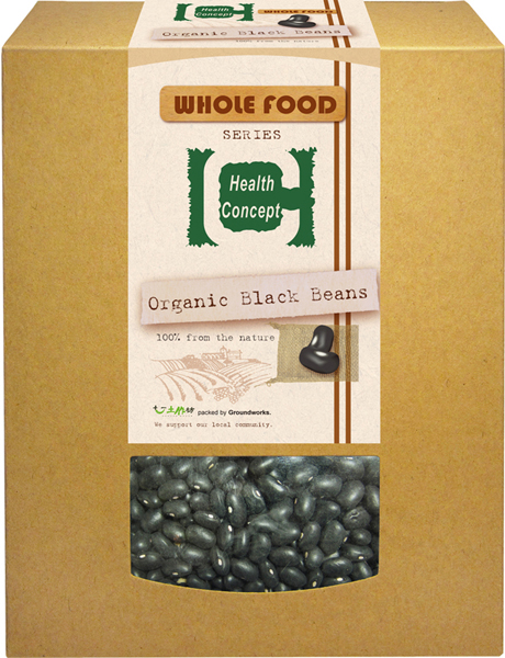 健康概念 - 有機黑豆